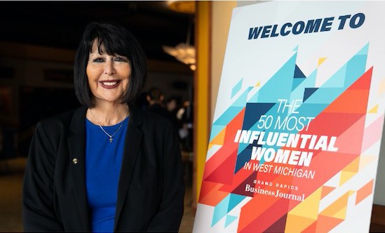 President Philomena V. Mantella was one of 50 women honored by the Grand Rapids Business Journal as West Michigan's most influential women.